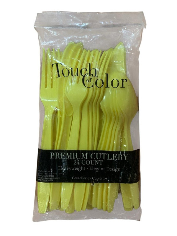 CUBIERTOS SURTIDOS AMARILLO 24 PZ