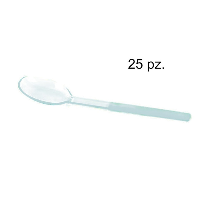 CUCHARA ACRILICO BLANCO 25 PZ