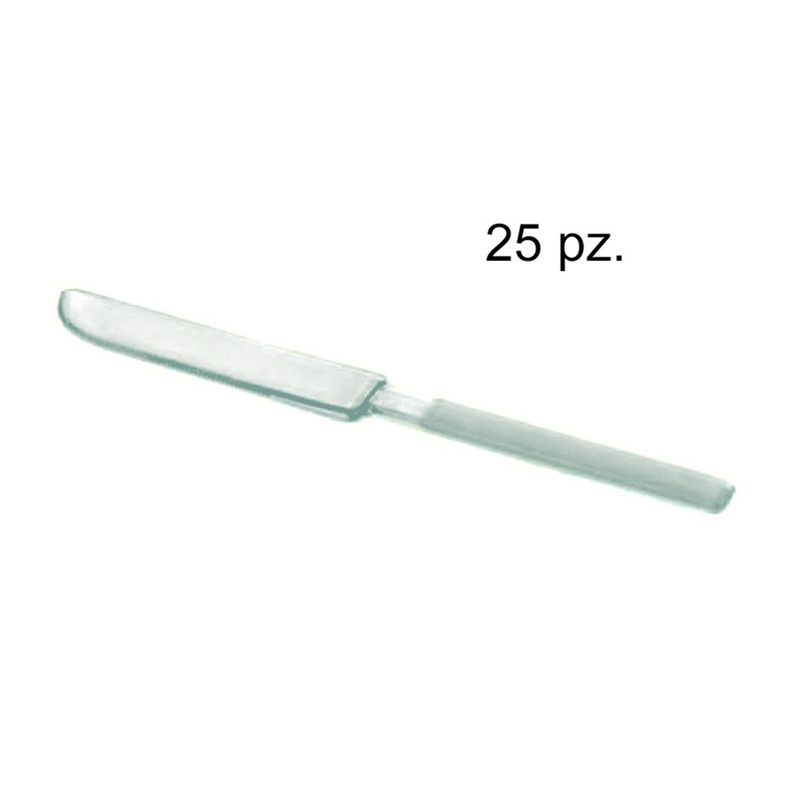 CUCHILLOS ACRILICOS 25 PZ TRANSP