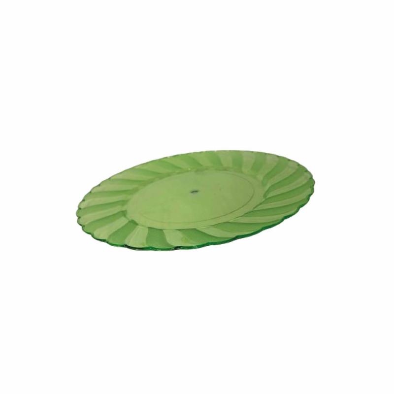 PLATO ACRILICO ELEGANTE VERDE 10" 8 PZ