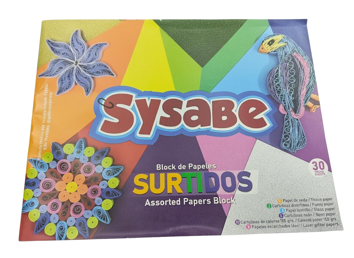 BLOCK SYSABE PAPELES SURTIDOS 30 HJS