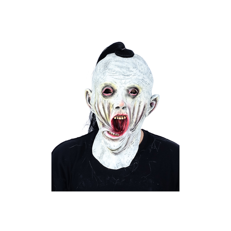 MASCARA LATEX ZAMURAI ZOMBIE BLANCO