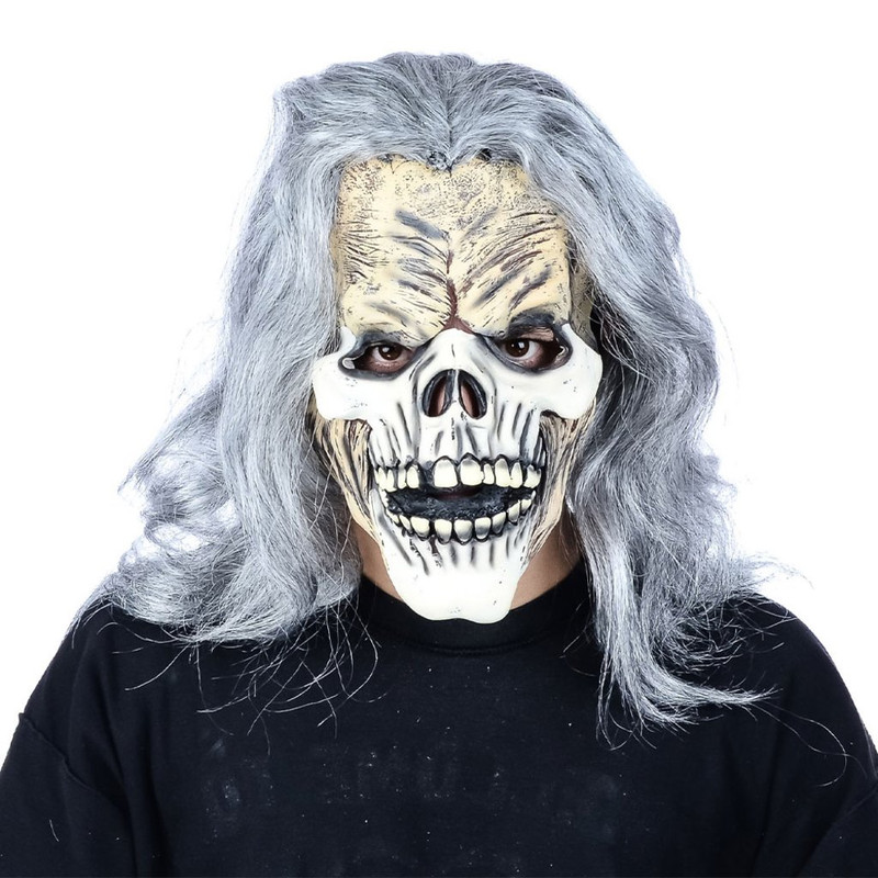 MASCARA LATEX CALAVERA CABELLO COMPLETA