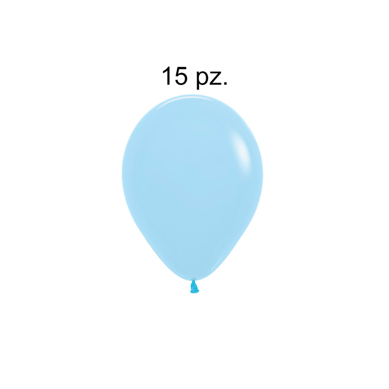 GLOBOS R12 AZUL PASTEL 15 PZ 