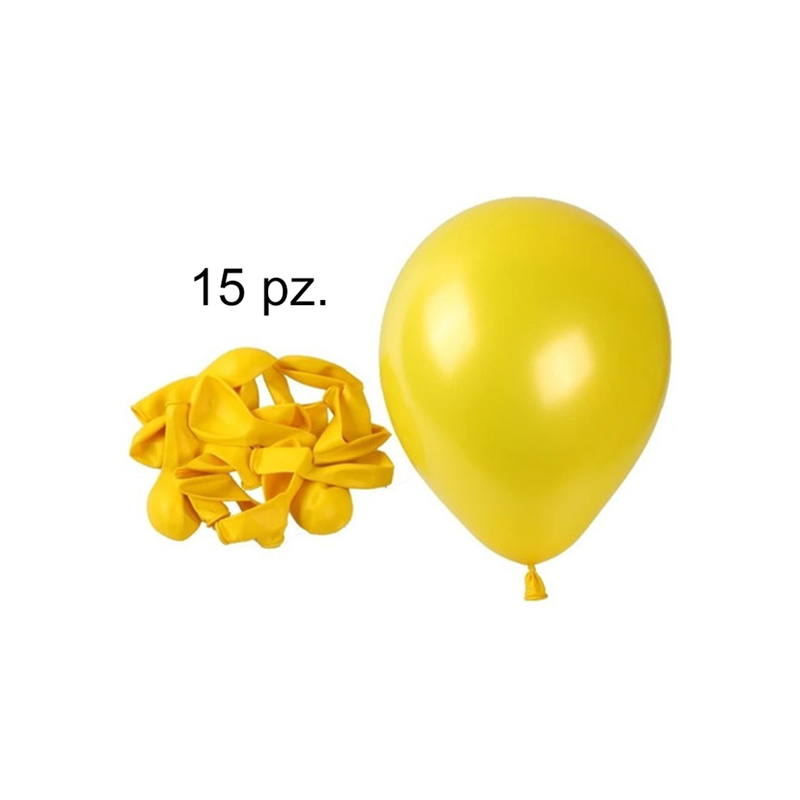 GLOBOS PERLADOS R12 AMARILLO 15 PZ