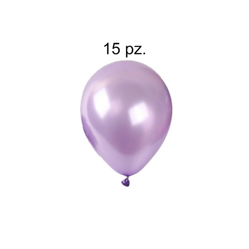 GLOBOS PERLADOS R12 VIOLETA 15 PZ 