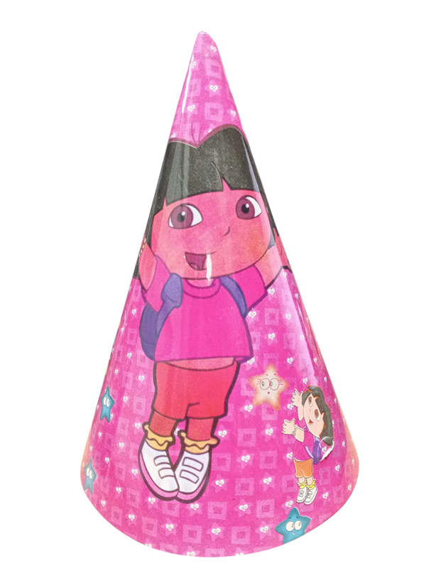 GORRO CONO DORA LA EXPLODORA PAQ 8UNID