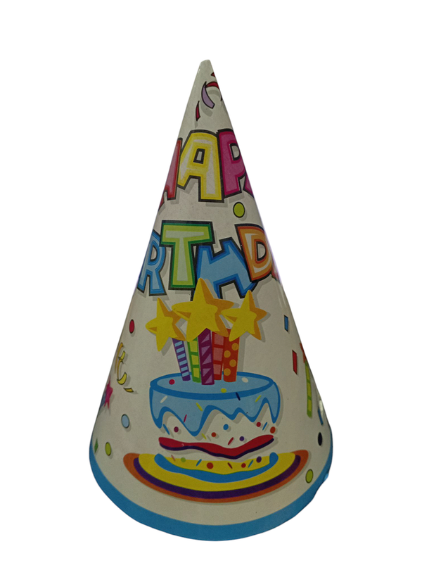 GORRO CONO FELIZ CUMPLEAÑOS 20UNID