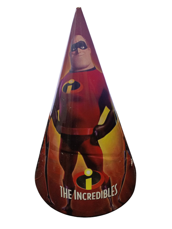 GORRO CONO LOS INCREIBLES PAQ 8UNID