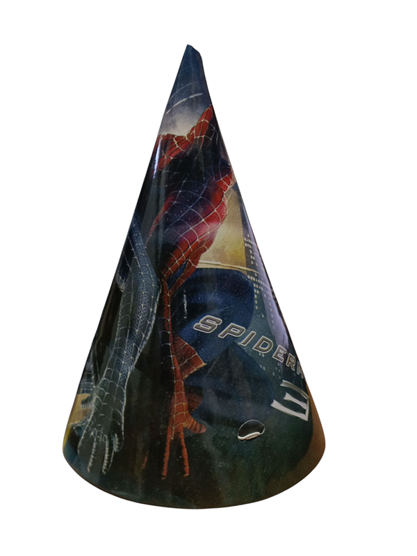 GORRO CONO SPIDERMAN PAQ 8UNID
