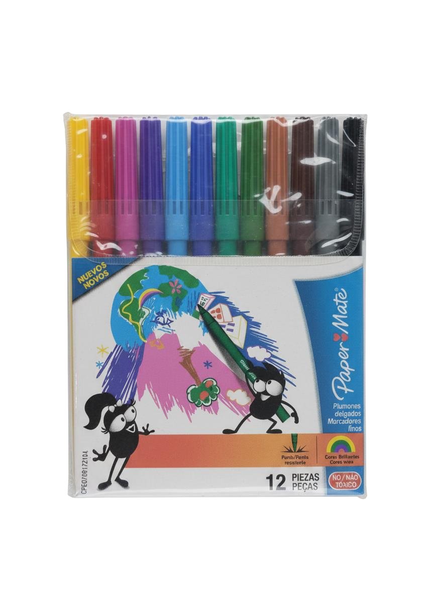 MARCADORES X12 PAPER MATE