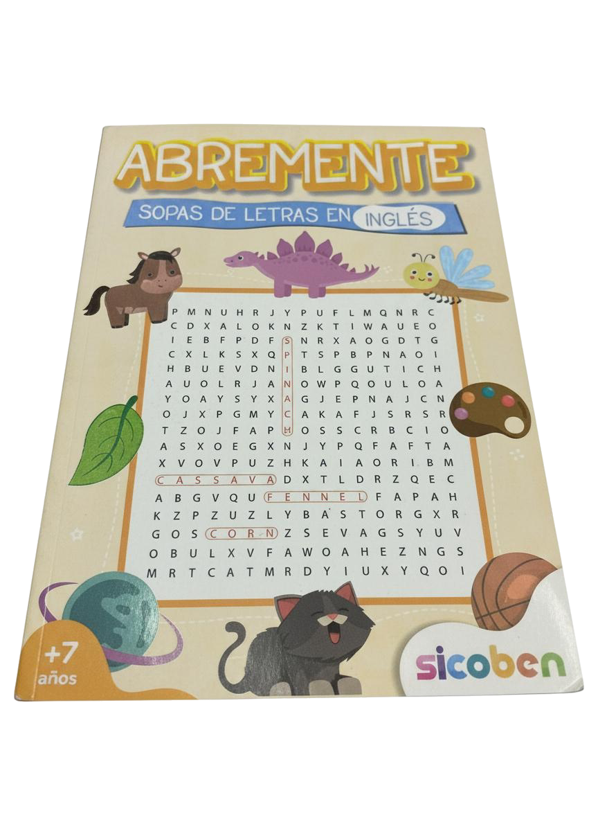 LIBRO SOPAS DE LETRAS EN INGLES SICOBEN (E)