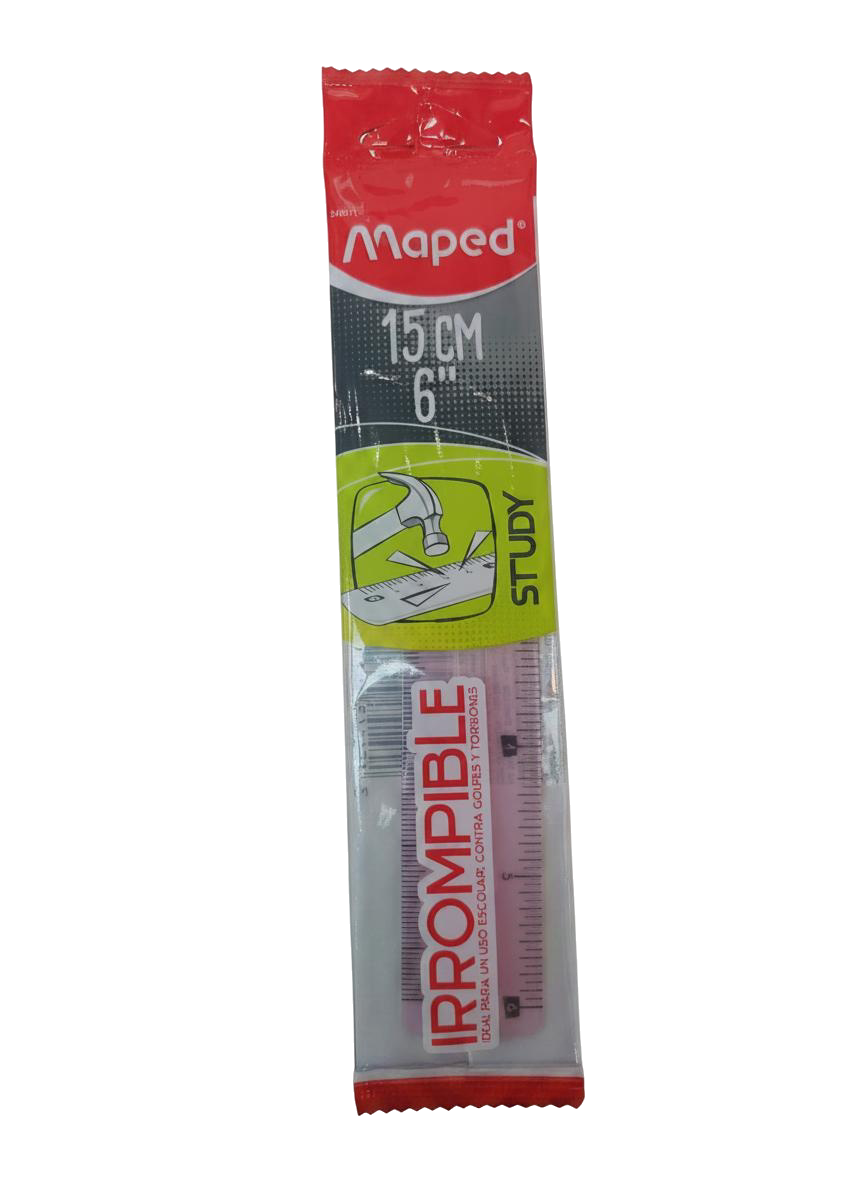 REGLA MAPED STUDY IRROMPIBLE 15 CM