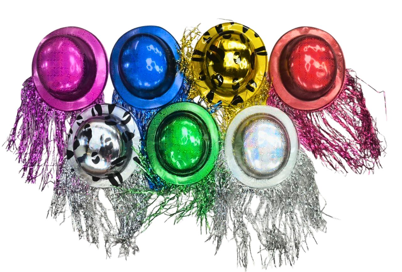 SOMBRERO PLAST RED. FLECOS METALIZADOS 2473-3