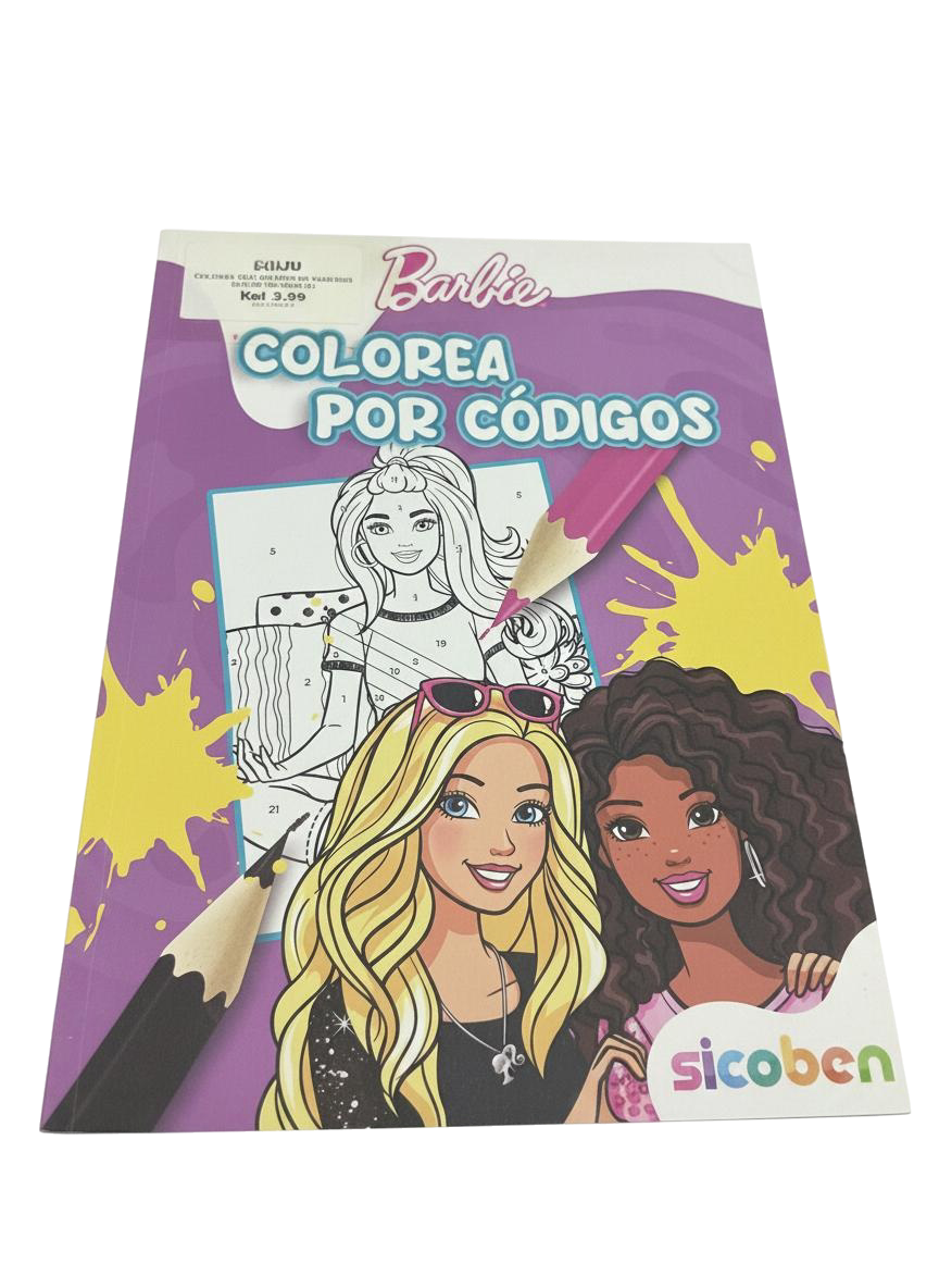 COLOREA POR CODIGOS DE NUMEROS BARBIE SICOBEN (E)