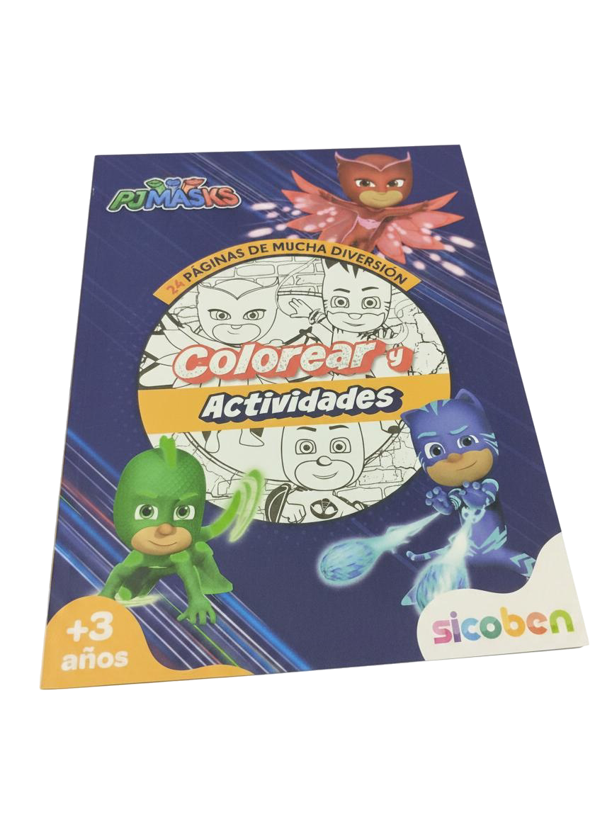 LIBRO DE COLOREAR Y ACTIVIDADES SICOBEN PJ MASKS 1 (E)