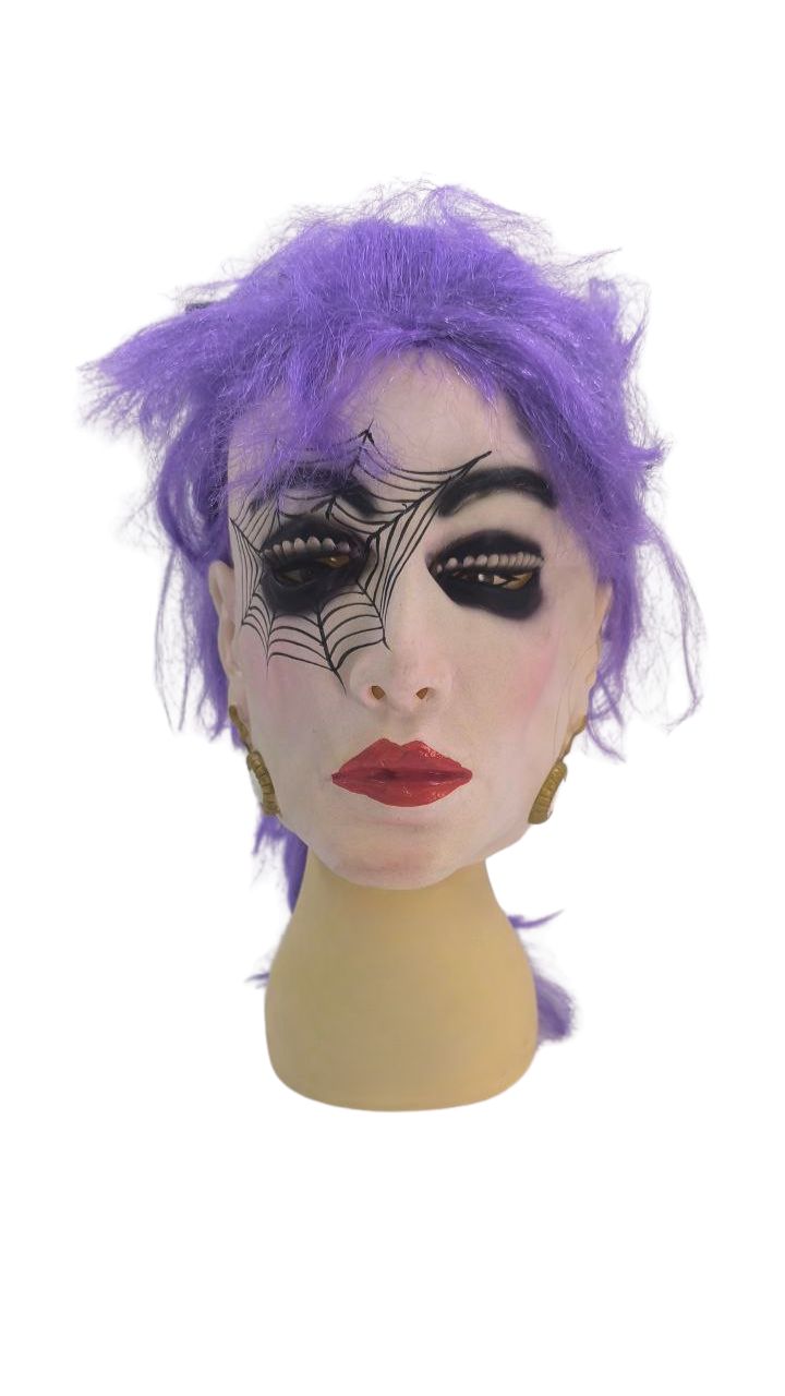 MASCARA LATEX MUJER CABELLO MORADO