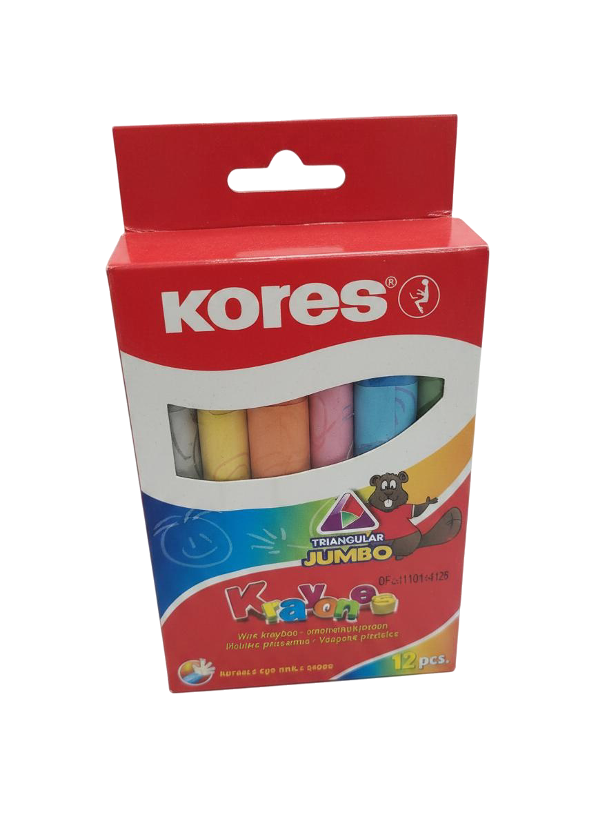 CREYONES DE CERA JUMBO 12PZS KORES