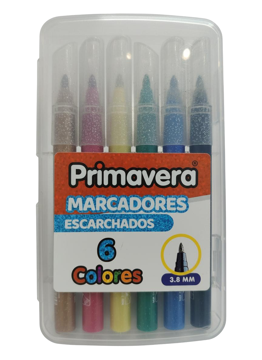 MARCADORES ESCARCHADOS X6 PRIMAVERA