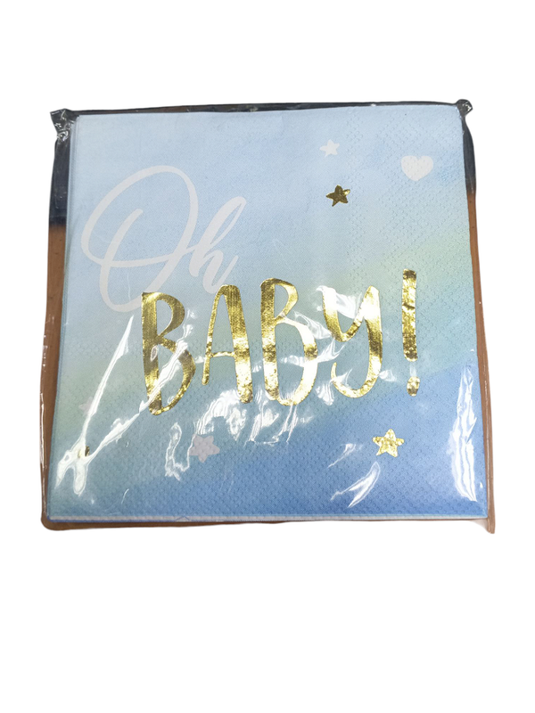 SERVILLETAS 25 X 25 OH BABY BOY 16 PZ