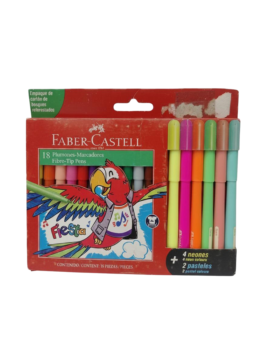 MARCADOR PTA FINA FIESTA X18 FABER CASTELL