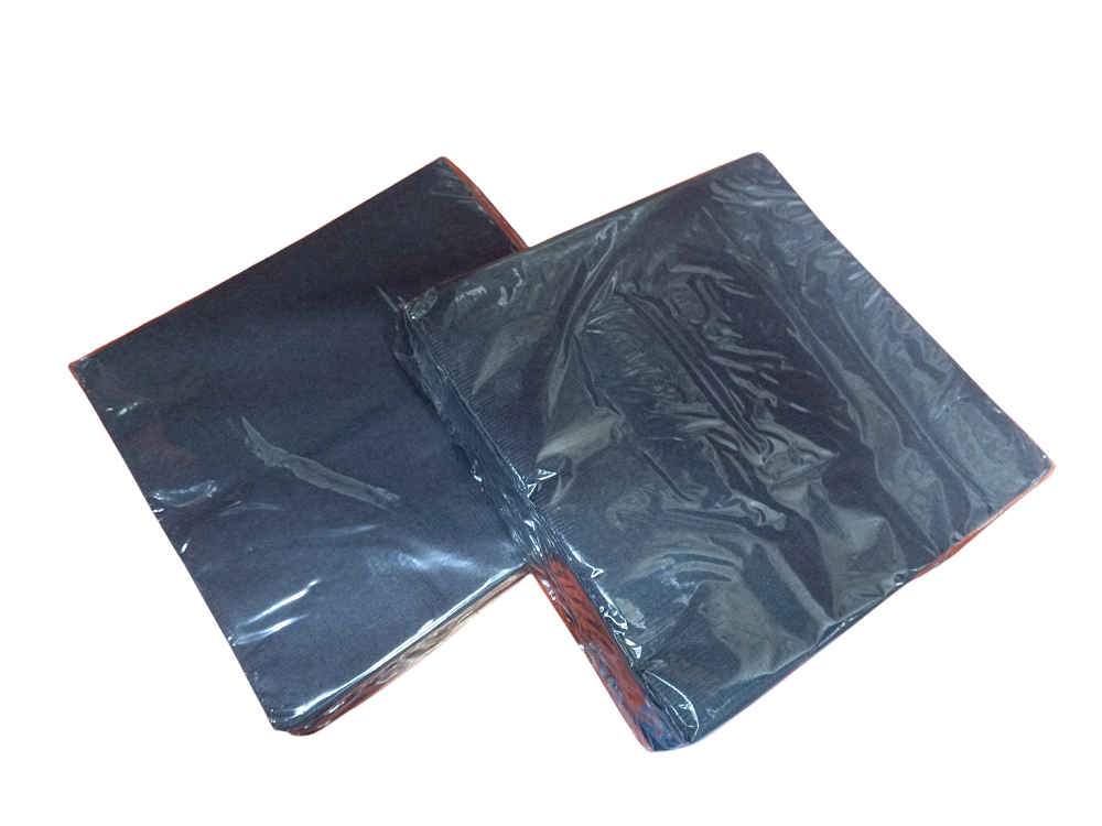 SERVILLETAS 33 X 33 NEGRO 40 PZ