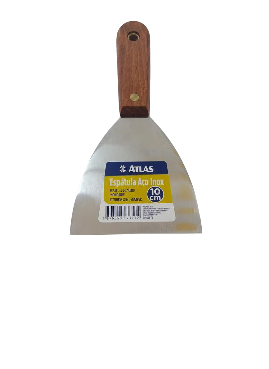 ESPATULA ACERO INOX WOOD 10CM 4` ATLAS