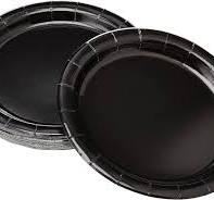 PLATOS DE CARTON NEGRO 7' 20 PZ