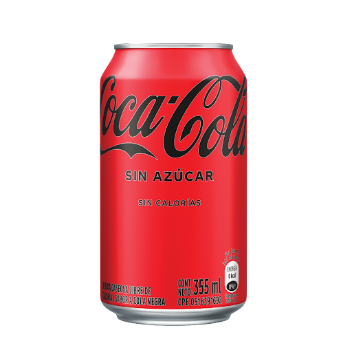COCA COLA SIN AZUCAR LATA 355ML