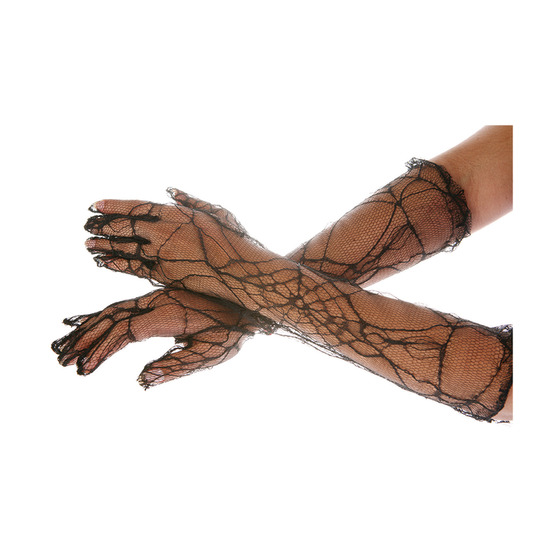 GUANTES CALADOS HALLOWEN NEGRO