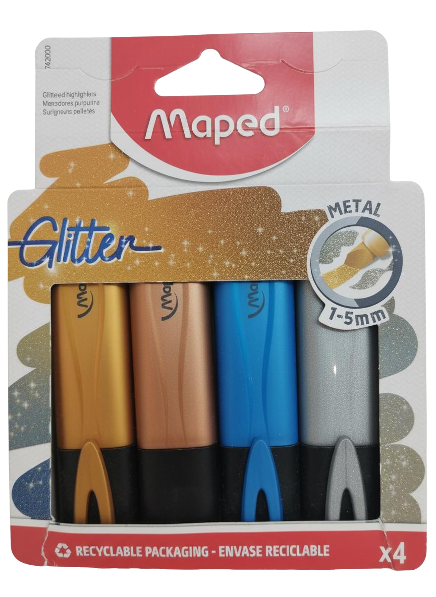 RESALTADOR MAPED METALIZADO 4 UNID
