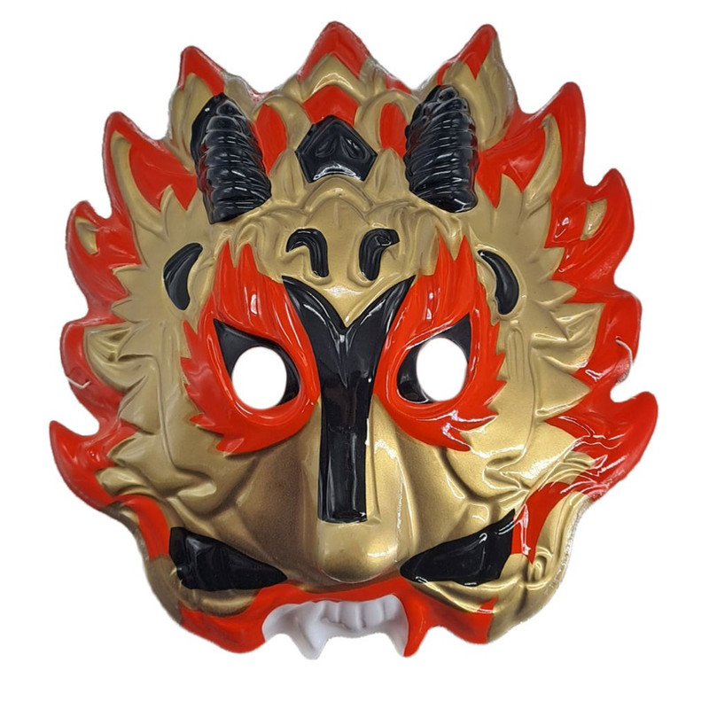 MASCARA PLASTICA DIABLO EN LLAMAS