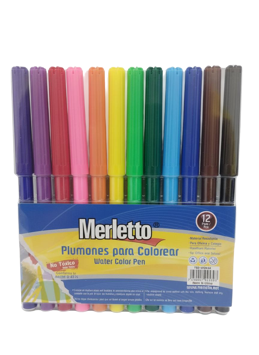 PLUMONES PERM PTA FINA 12PZ MERLETTO