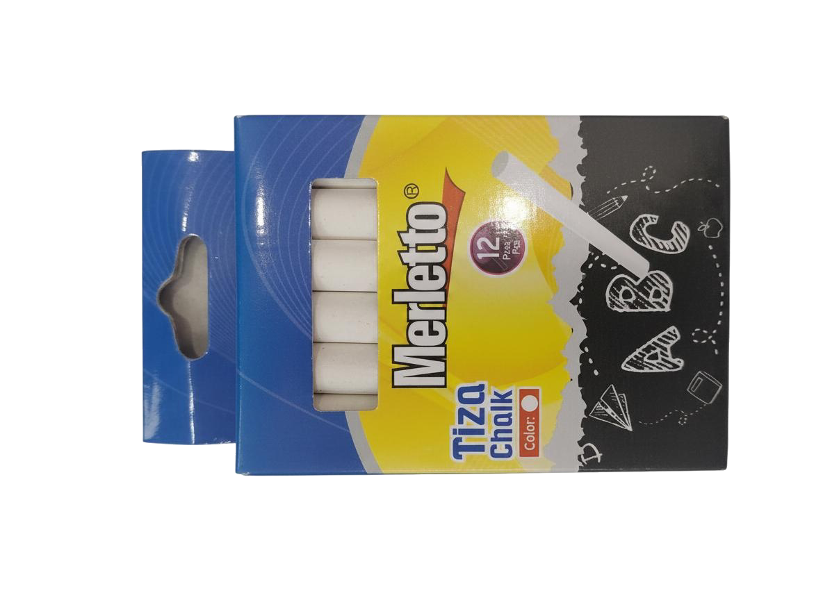 TIZA BLANCA 12 PZ MERLETTO