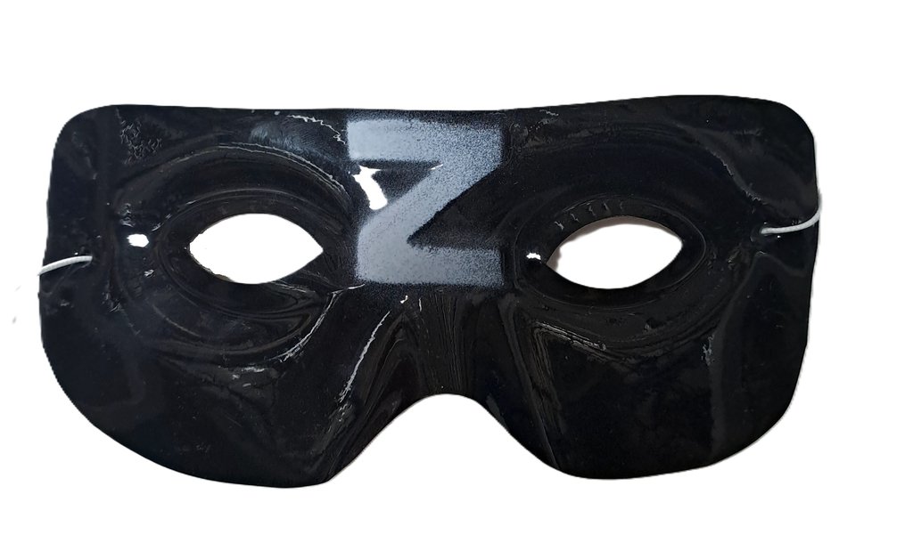 MASCARA PLASTICO ZORRO NEGRO