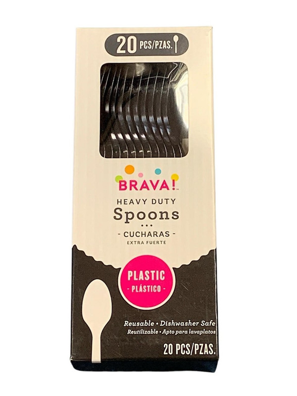 CUCHARAS EXTRA FUERTES NEGRO 20 PZ