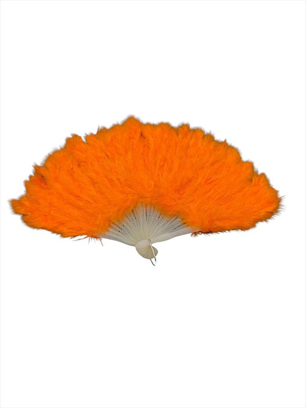 ABANICO DE PLUMAS NARANJA