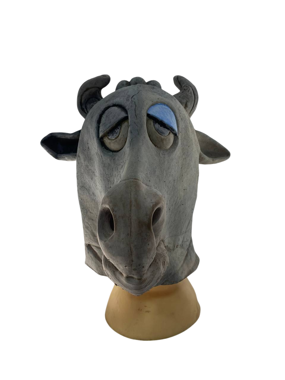 MASCARA LATEX VACA GRIS