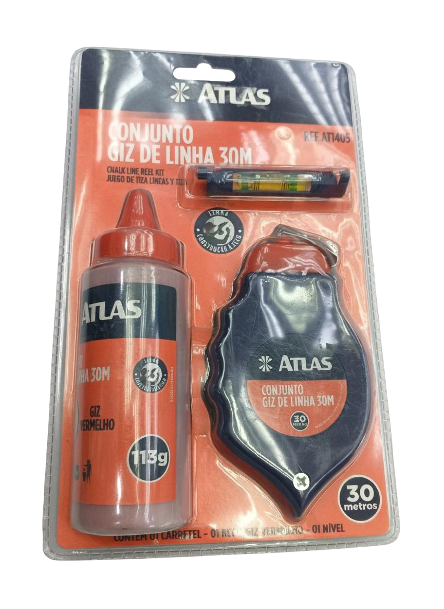 KIT LINEA DE 30M C/GIZ POLVO ROJO ATLAS
