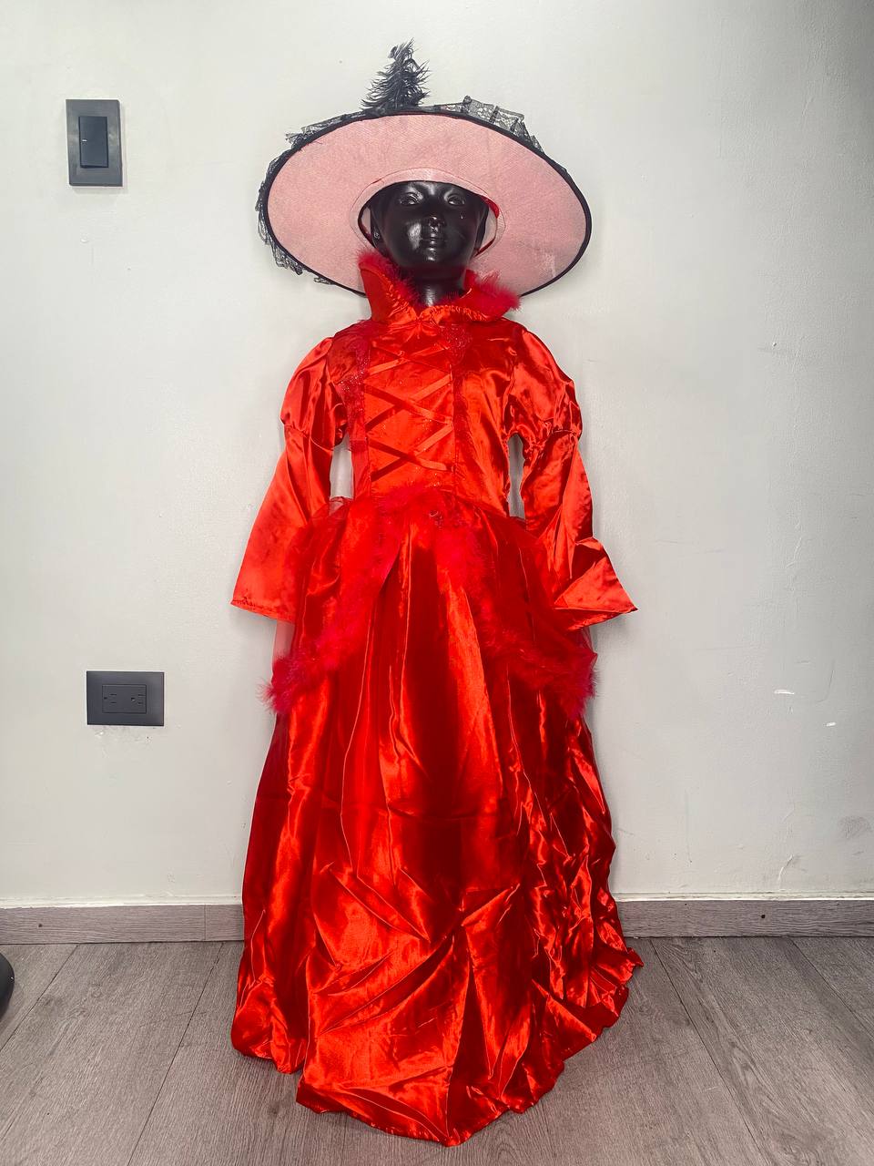 DISFRAZ DAMA ANTANONA NINA ROJO 7-10