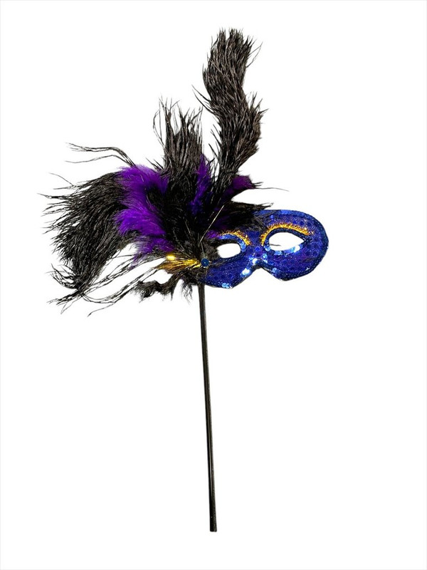 ANTIFAZ CON PLUMAS DE LADO