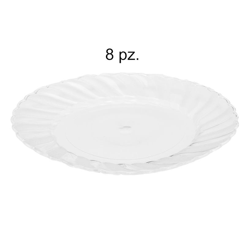 PLATO ACRILICO ELEGANTE 6" 8 PZ