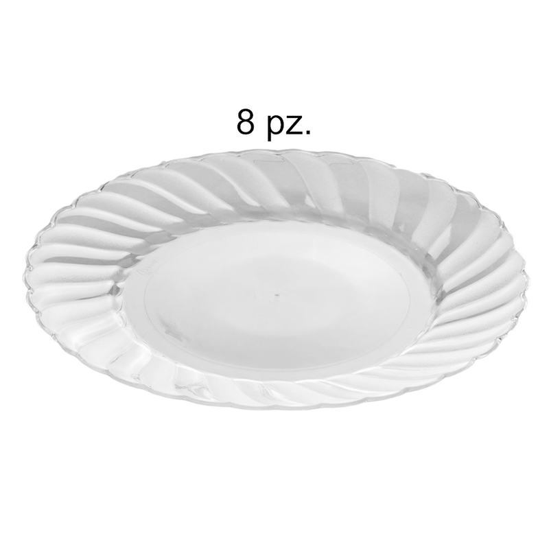 PLATO ACRILICO ELEGANTE 7" 8 PZ