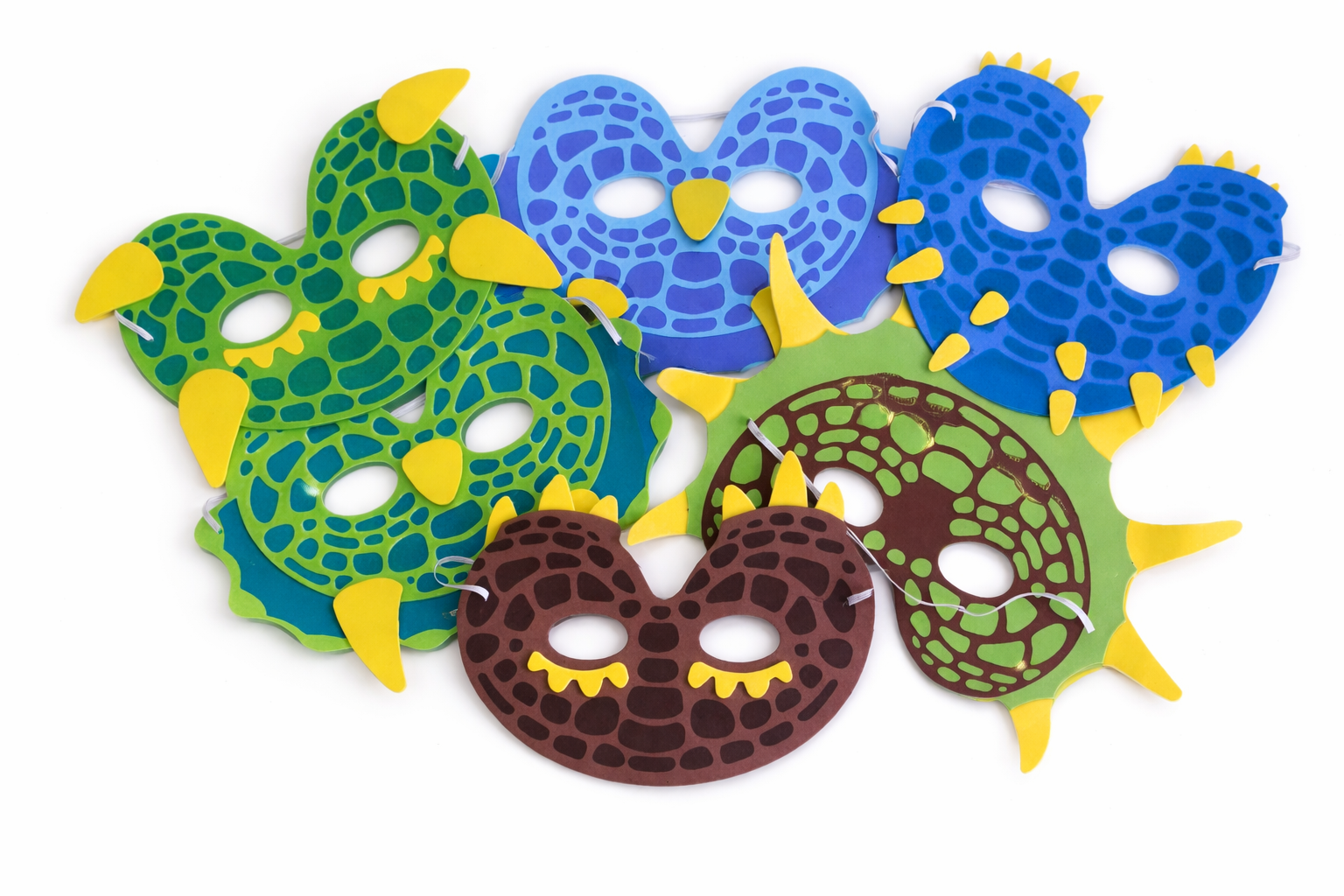 MASCARAS DINOSAURIOS VARIOS DE FOAMY 12PZ