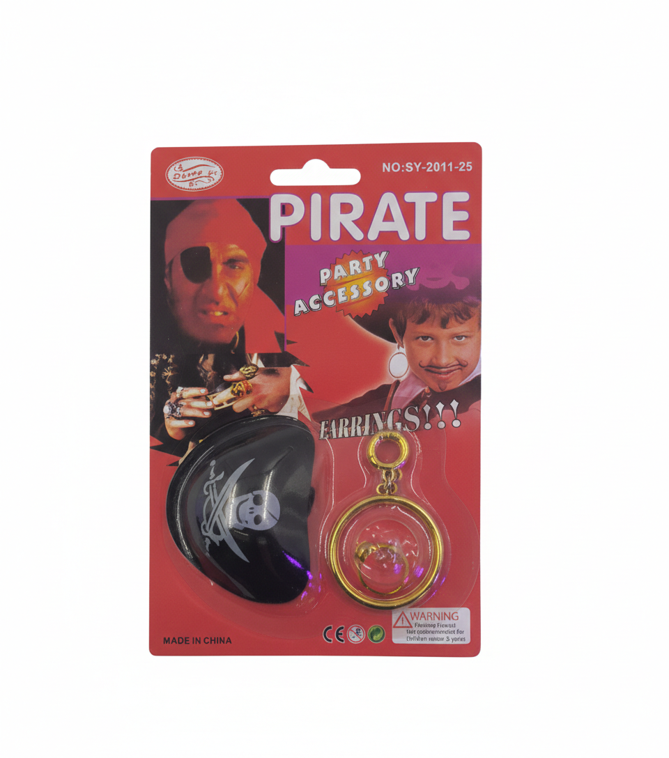 PARCHE DE PIRATA C/ ZARCILLO Y ANILLO