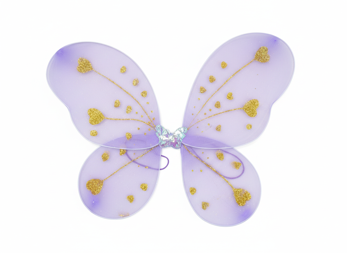 ALAS DE MARIPOSA CON MARIPOSA Y ESCARCHA CORAZON