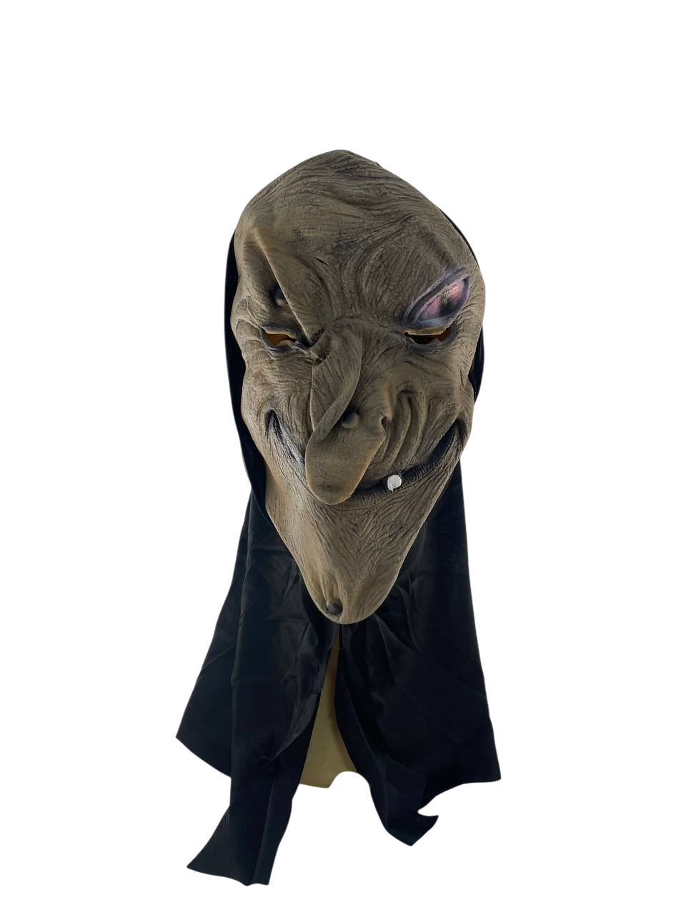 MASCARA LATEX BRUJA CON CAPUCHA