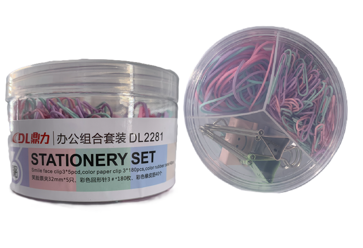 SET GANCHO 32MM/5UND CLIPS 3#/180UND LIGAS 40UND