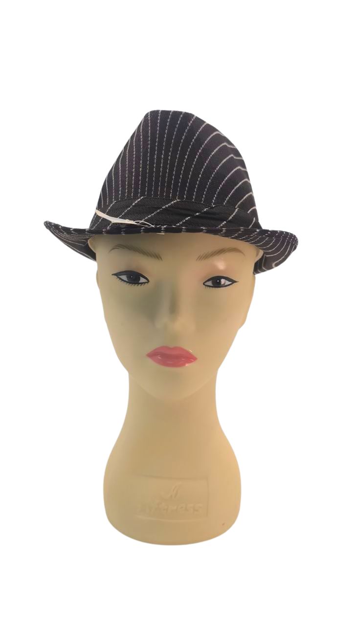 SOMBRERO GANGSTER DE TELA RAYADA