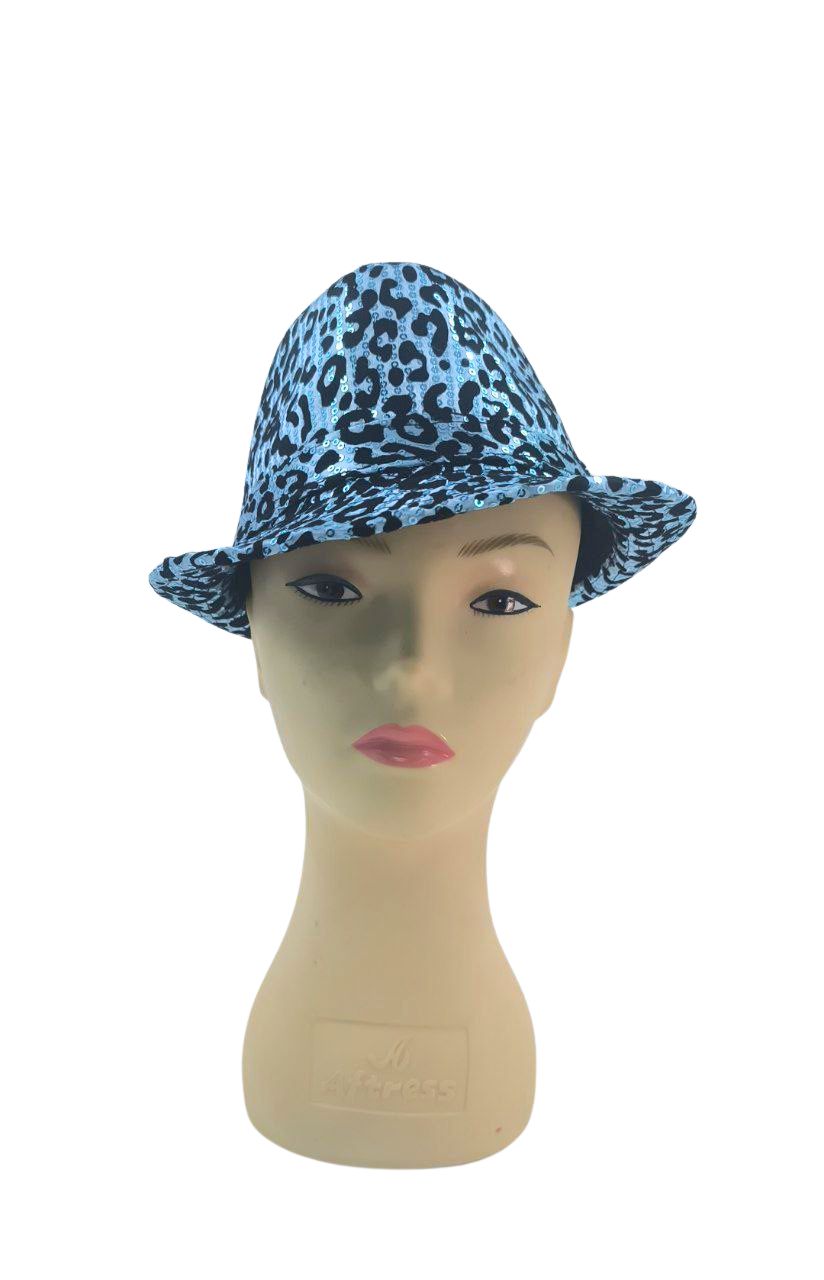 SOMBRERO GANGSTER DE TELA ANIMAL PRINT